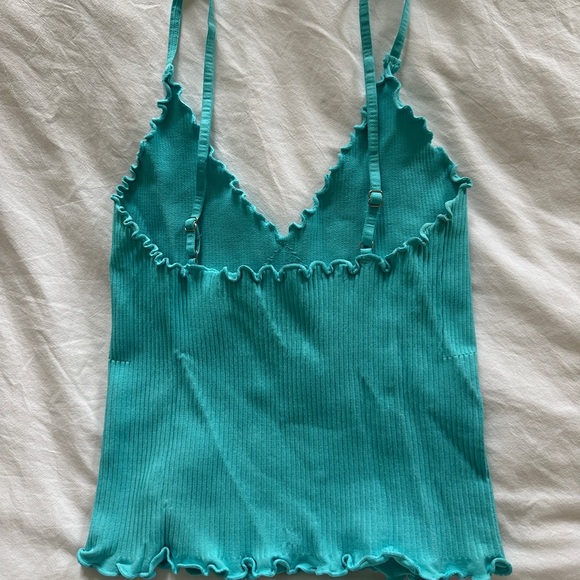 Free People Easy To Love Cami Size XS/S Turquoise - Picture 2 of 3